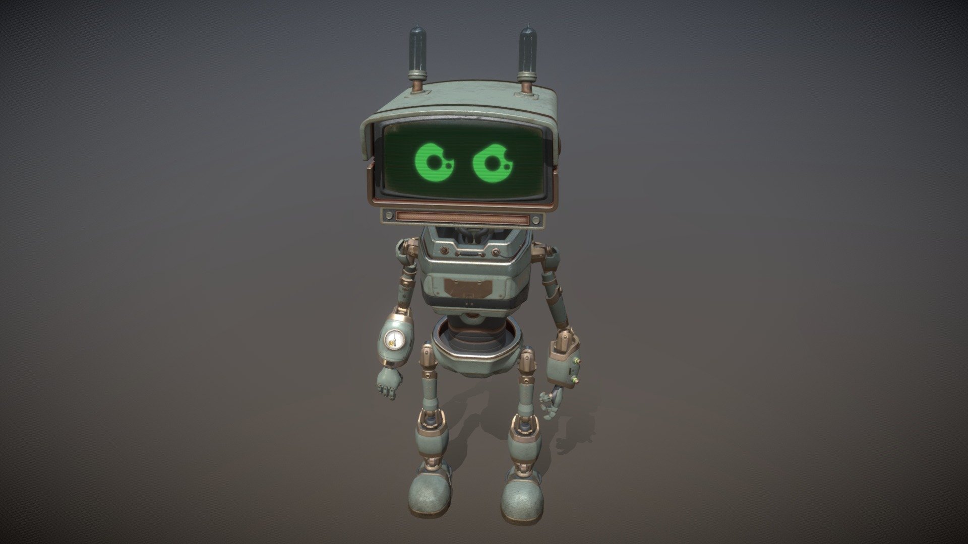 Old scout Soviet bot "E-walking-44" 3d model