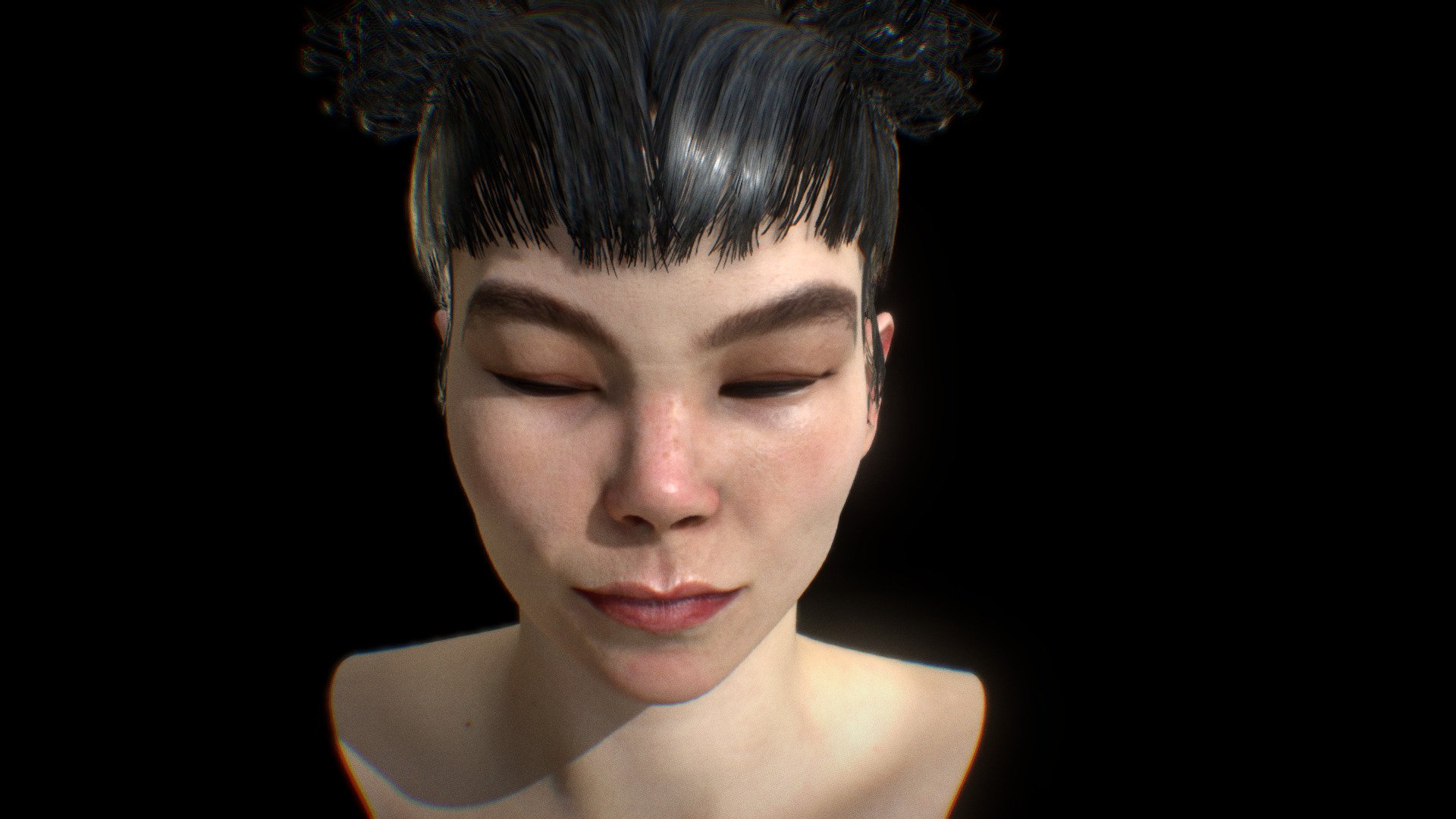 Bjork 1995 Blend Shapes 3d model