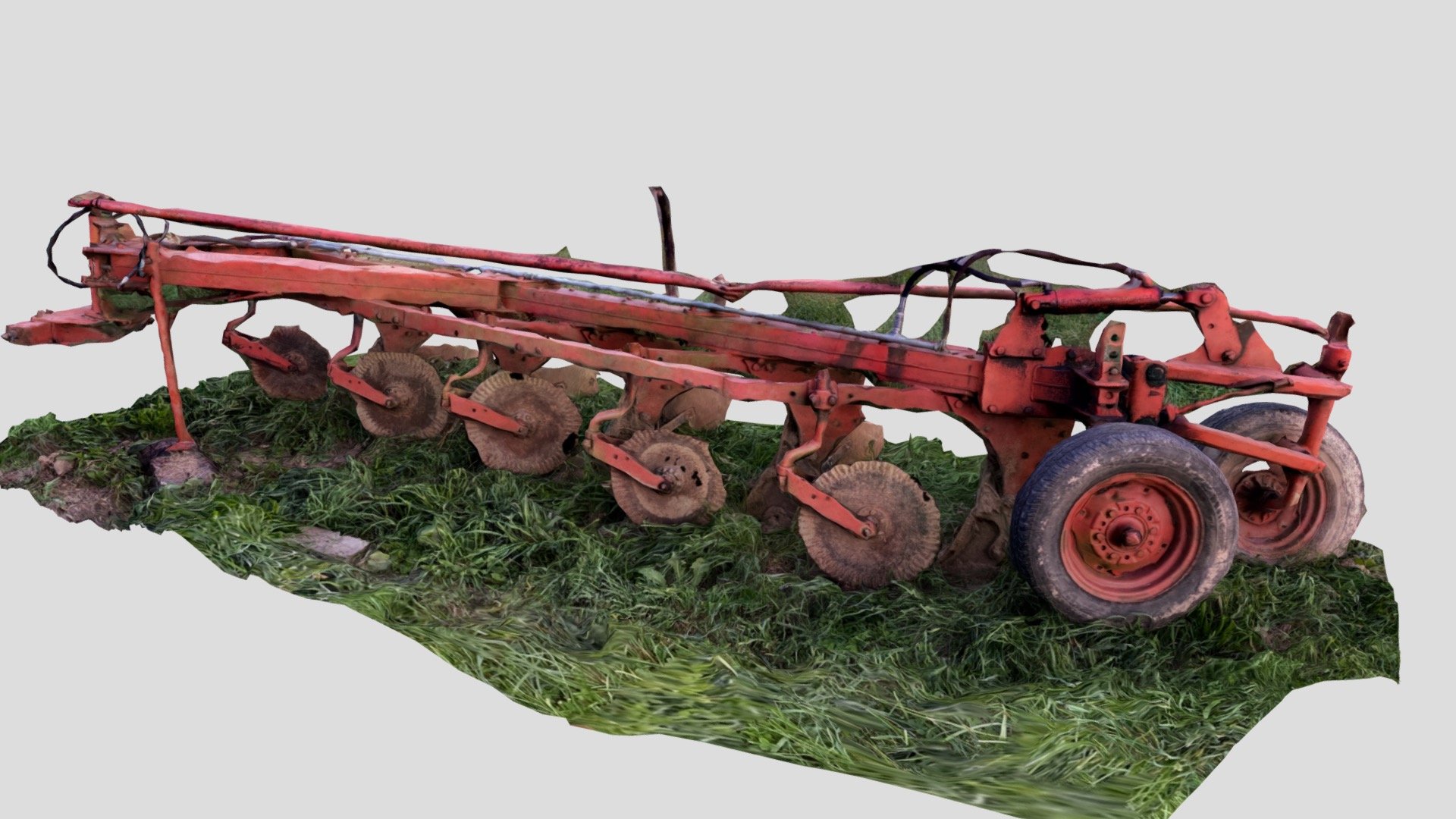 Day 041: Moldboard Plow 3d model