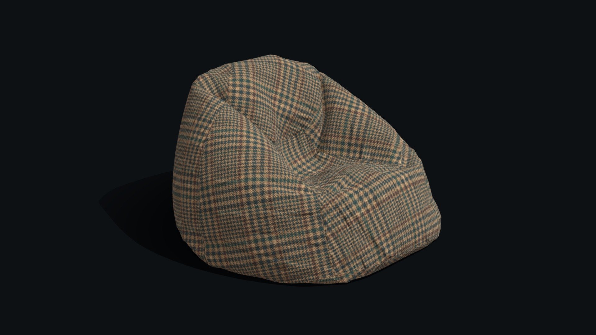 Bean Bag (Puff) Low-poly 3d model