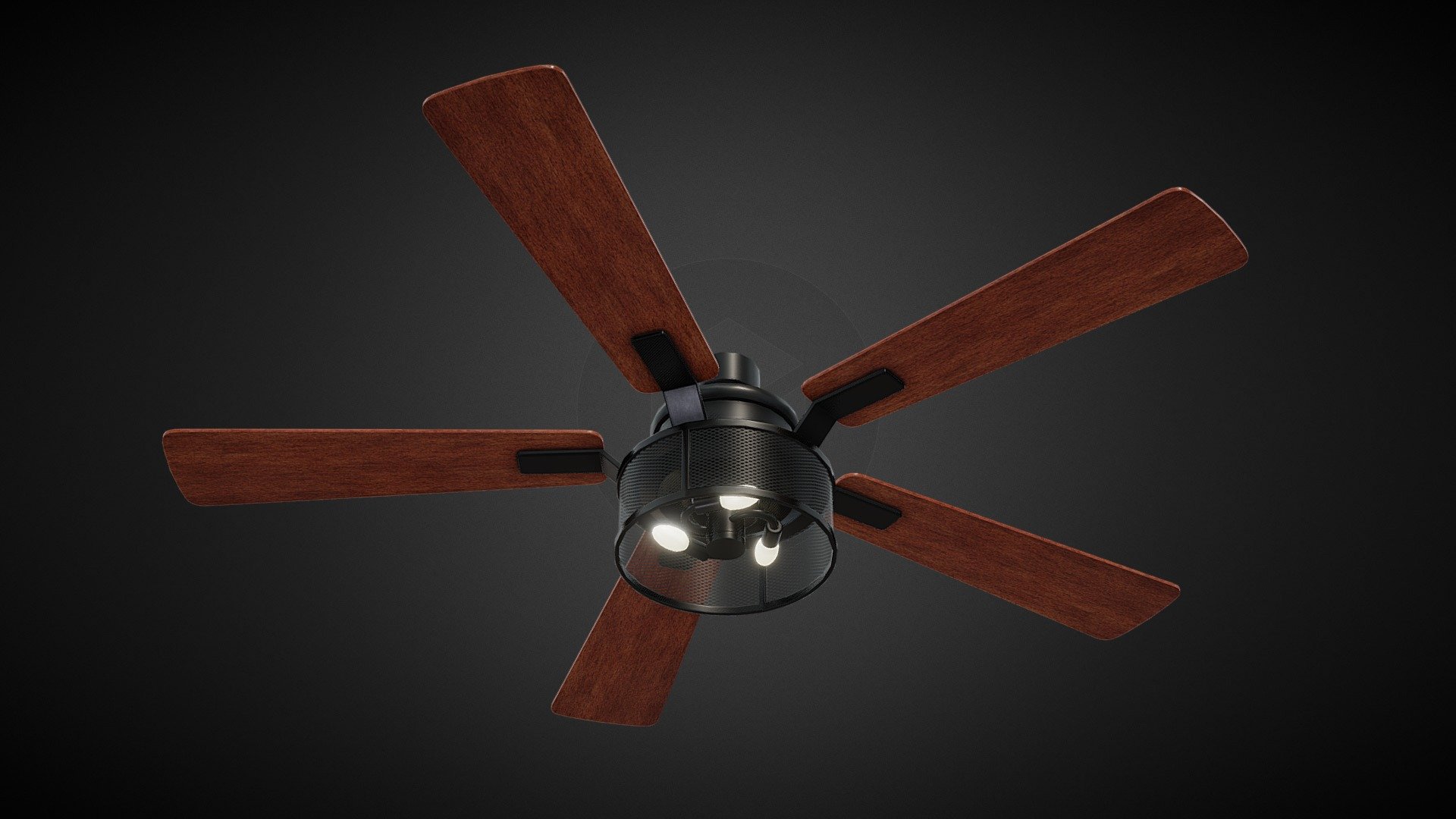 Game Ready | Fan Lamp 3d model