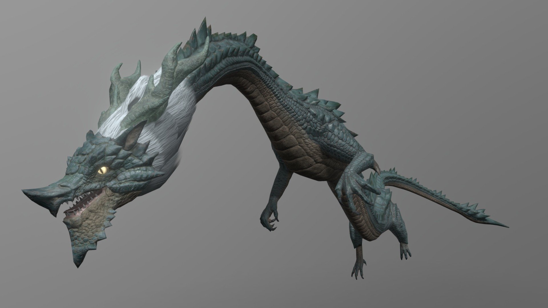 blue dragon 3d model