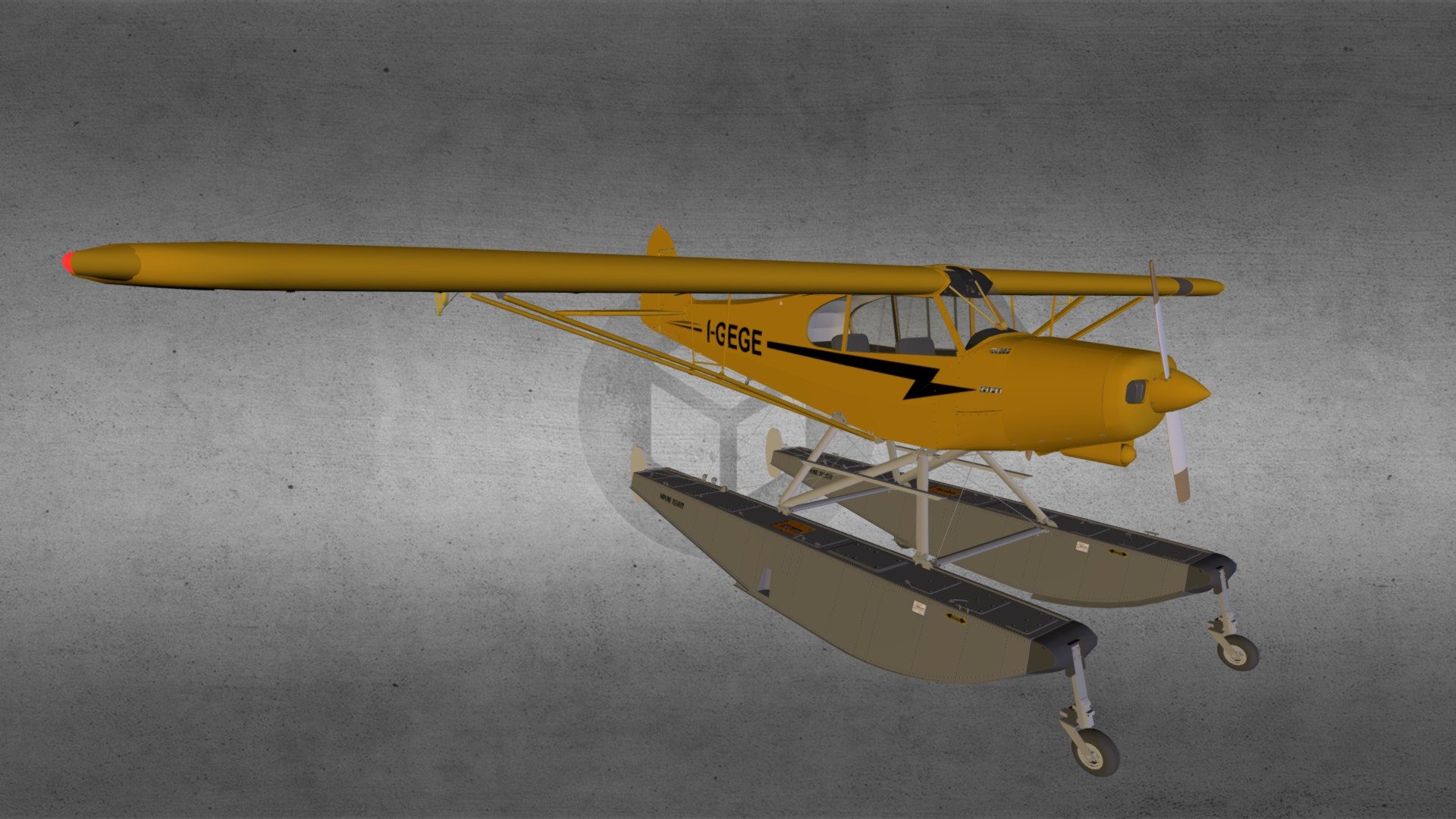 Piper PA18 I-GEGE 3d model