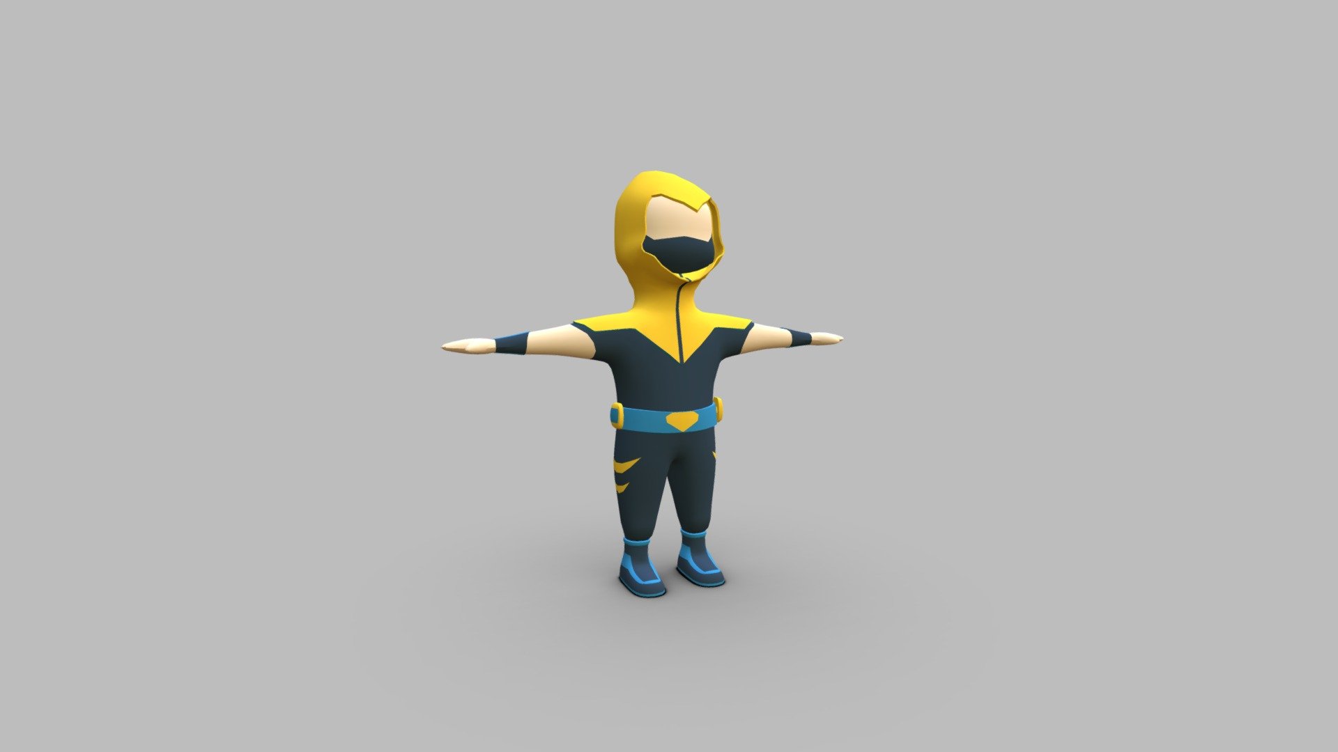 Ninja character 3d model