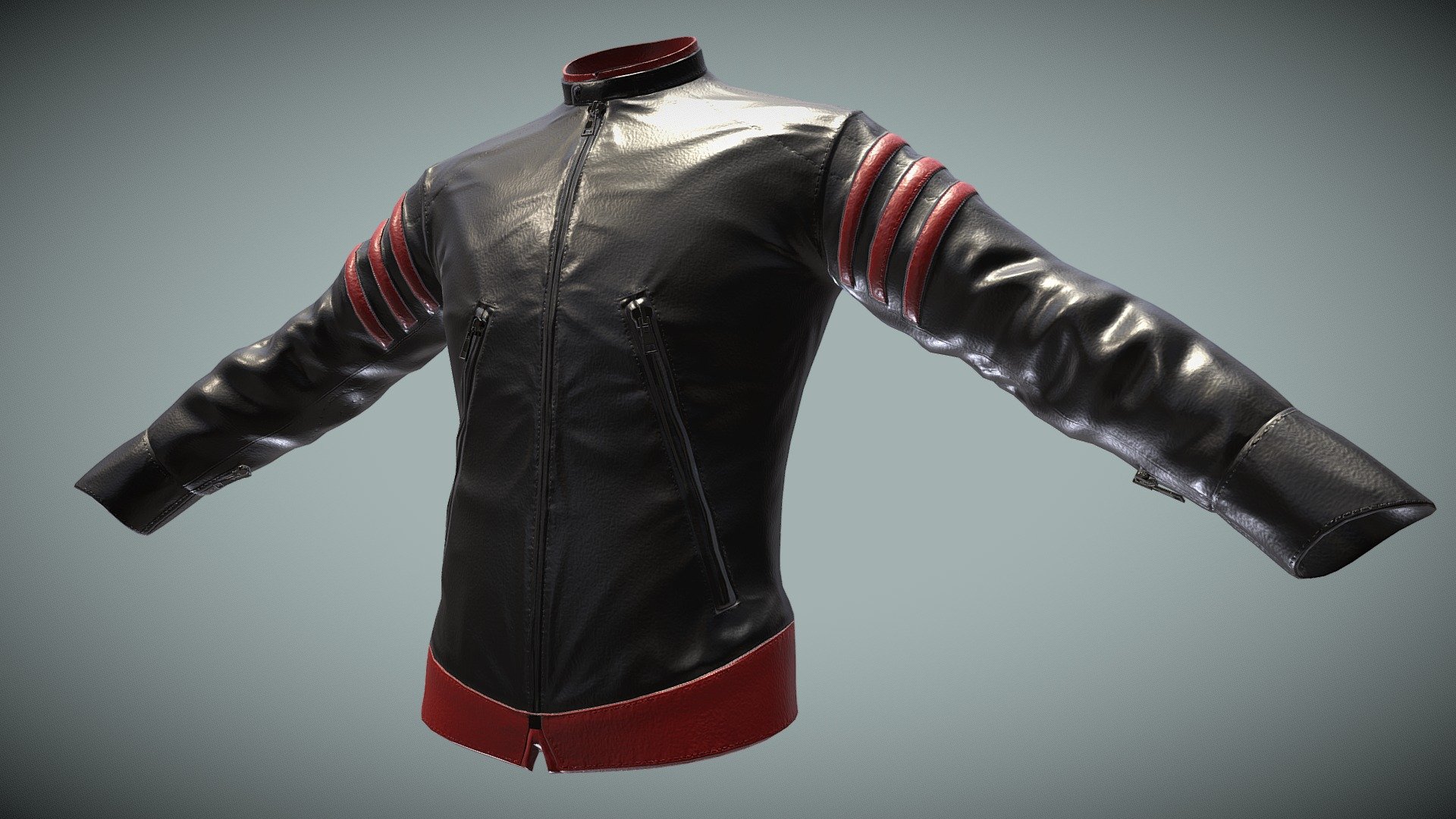 Origins Italian Leather Jacket 3d model