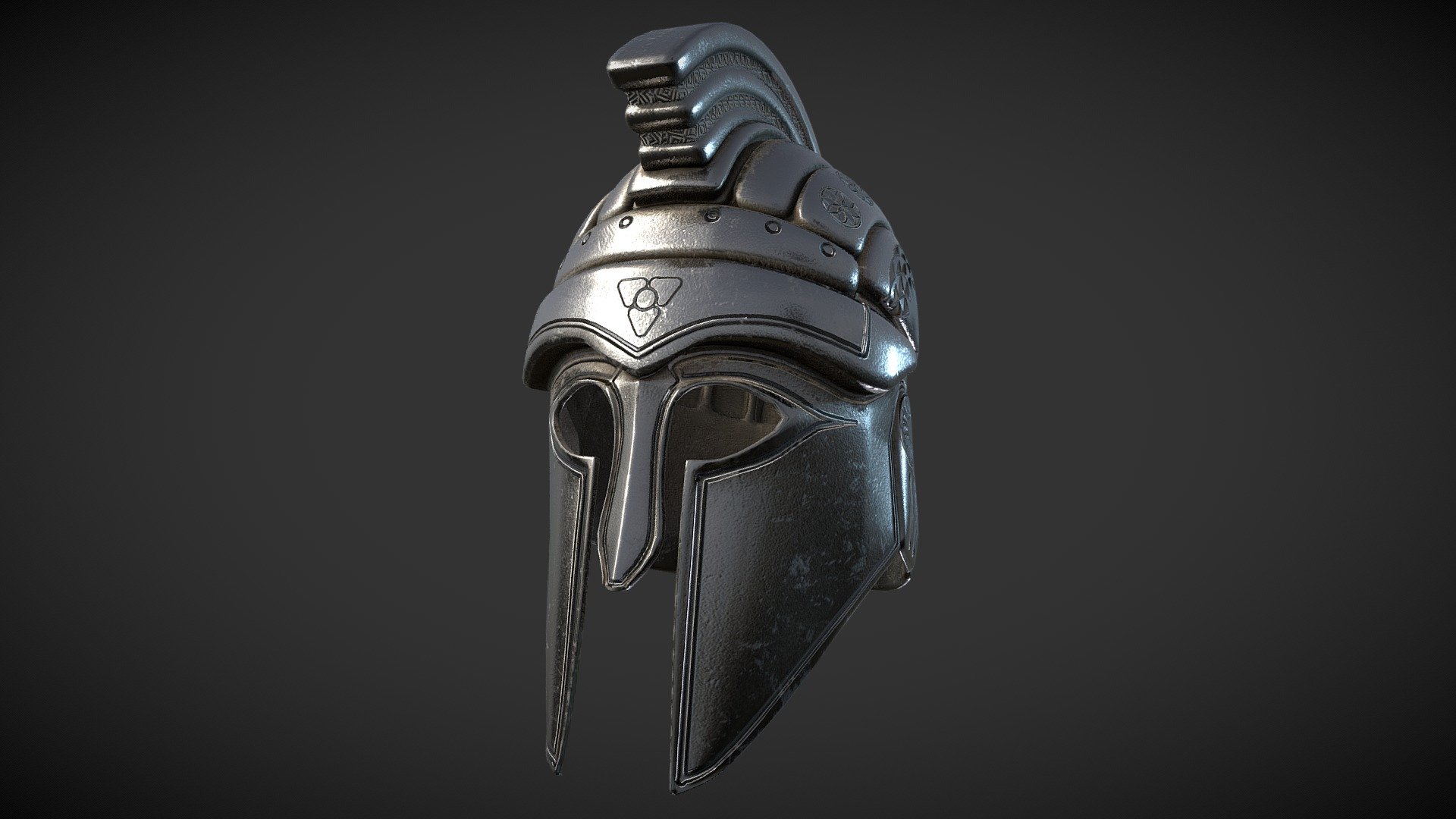 Fantasy Corinthian Greek Helmet 3d model