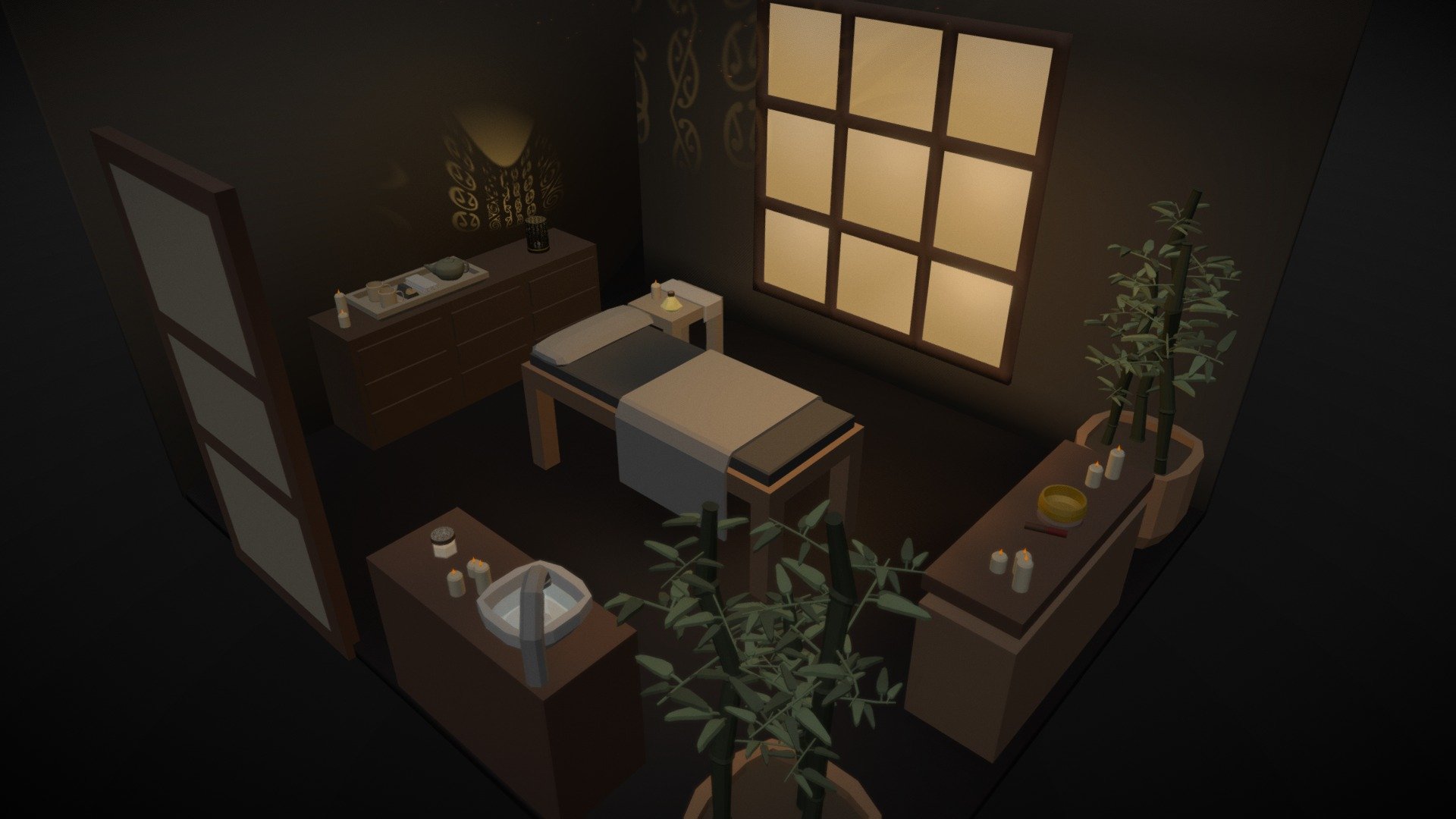 Massage room experience 3d model