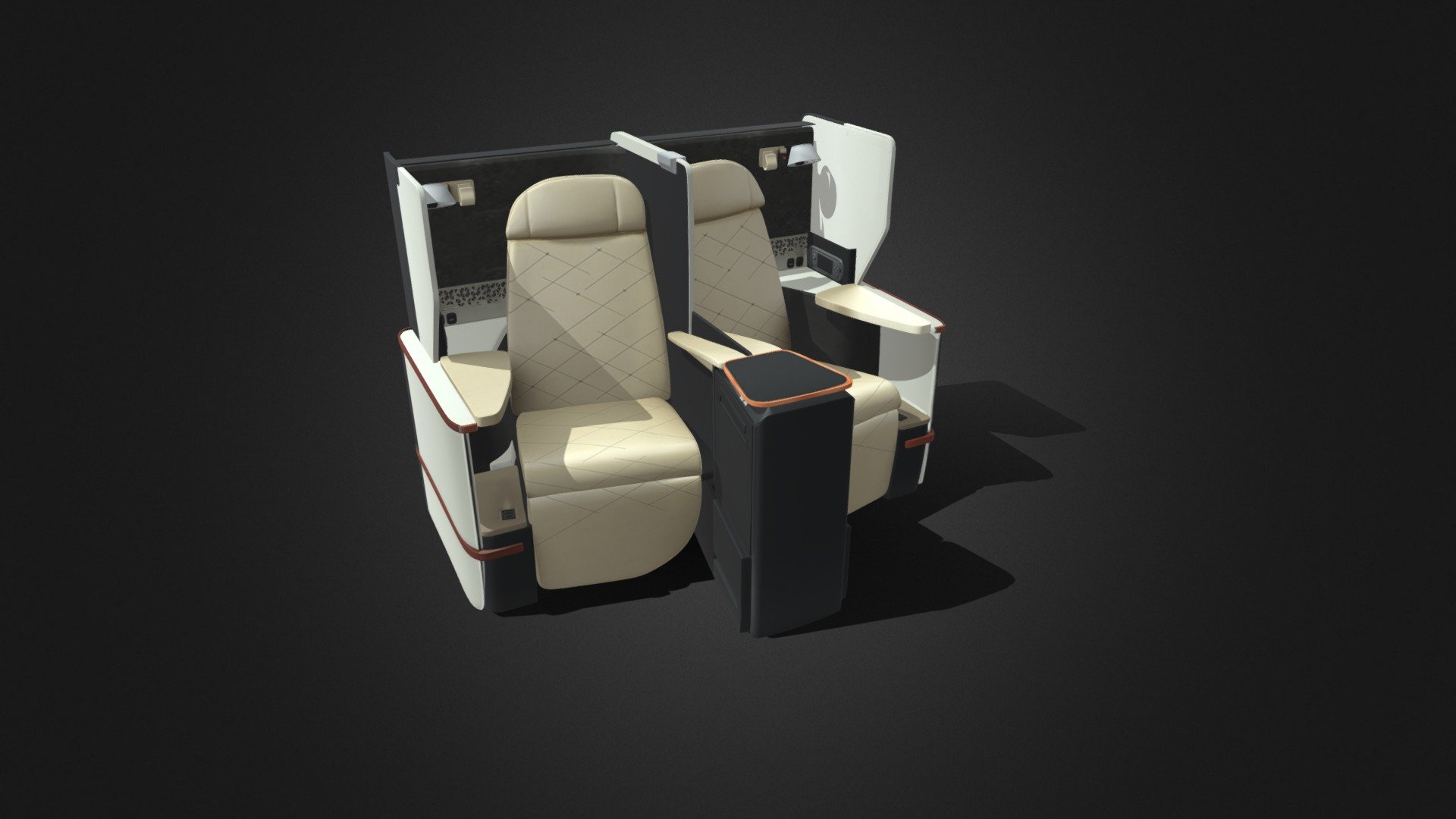 Airplane seat AU 3d model