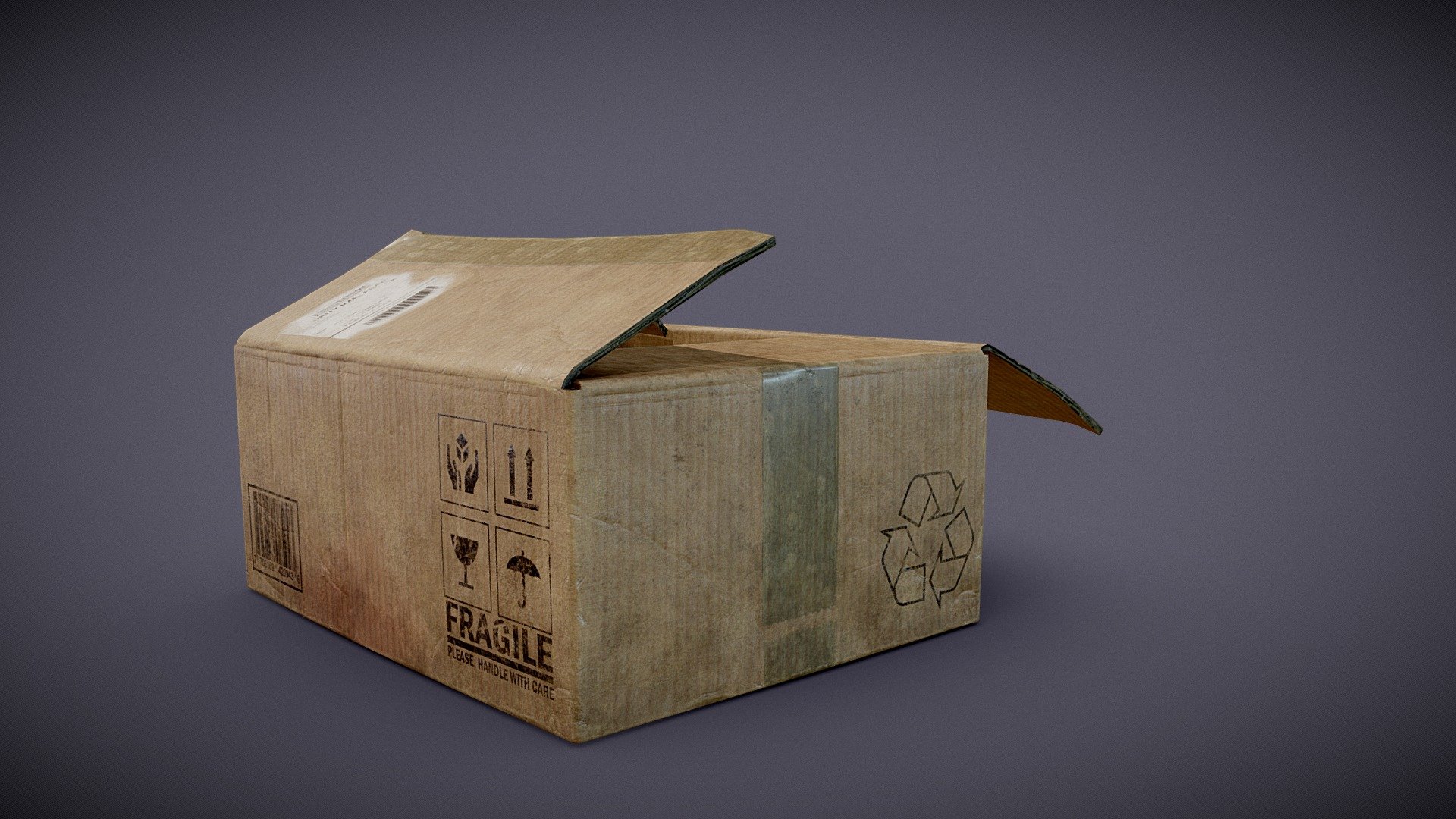 Cardboard Box 3d model