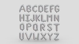 Balloon Alphabet Silver