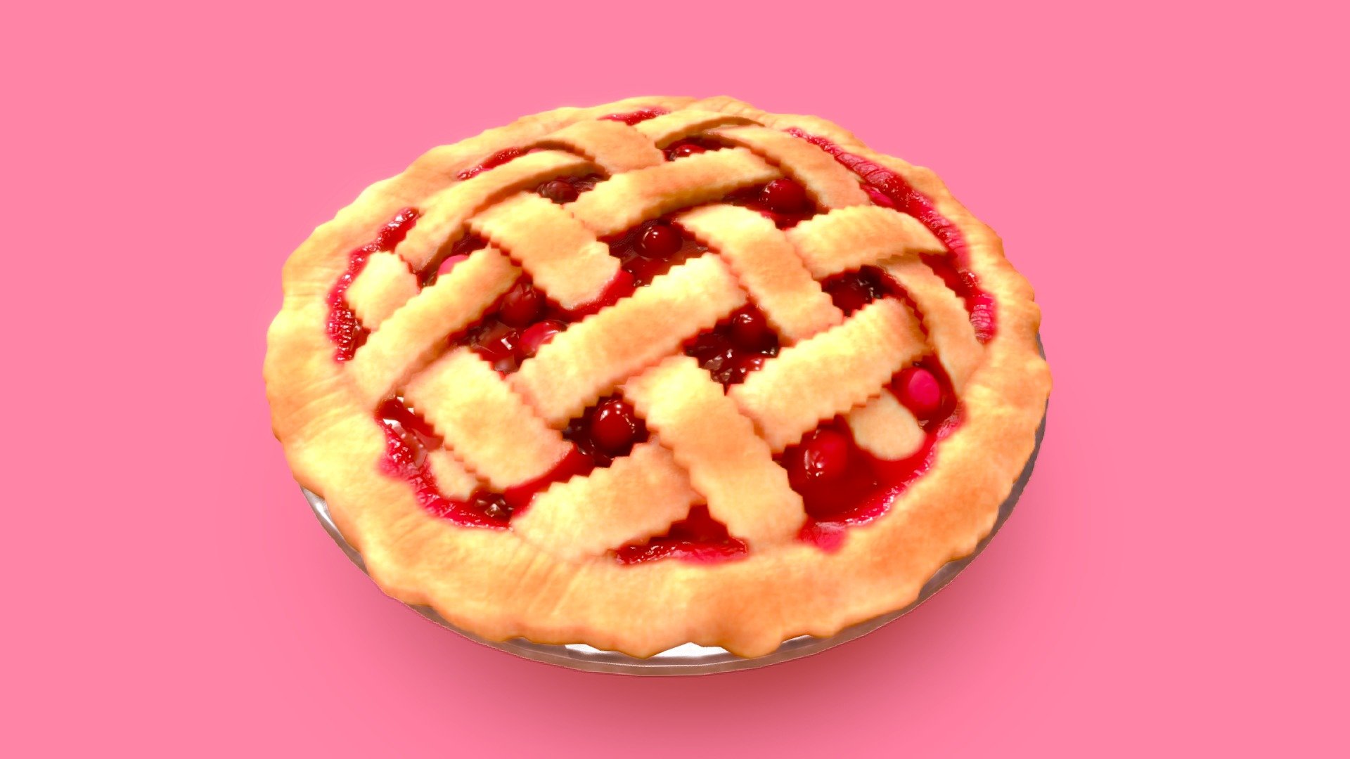 Photorealistic Cherry Pie 3d model