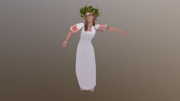 3D model of a Mermaid (wood gull) freegen GO.