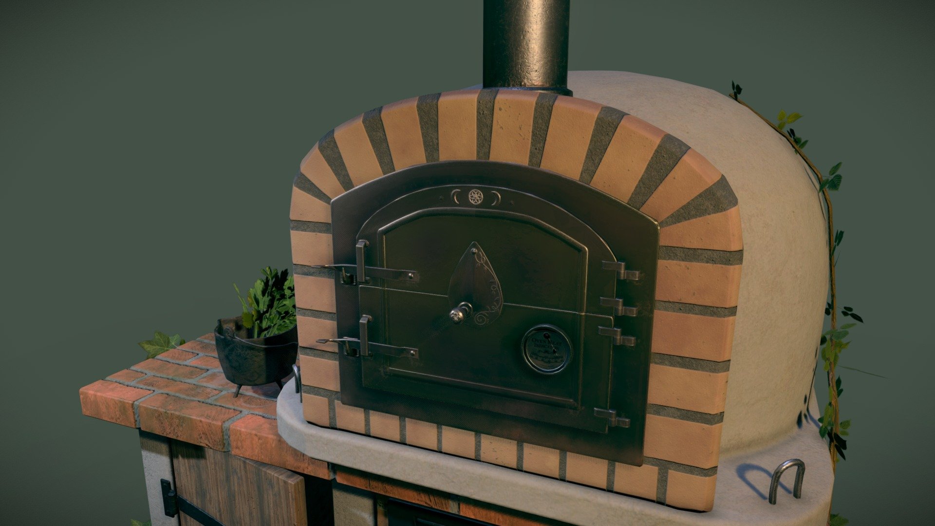 Garden Pizza Oven 3d model