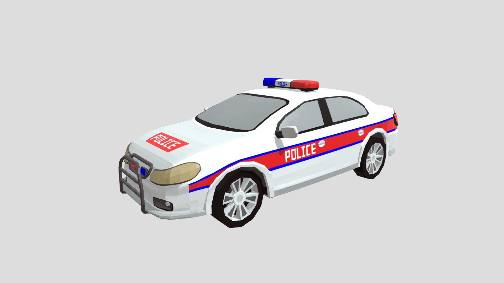 Hong Kong Police Car 3d model