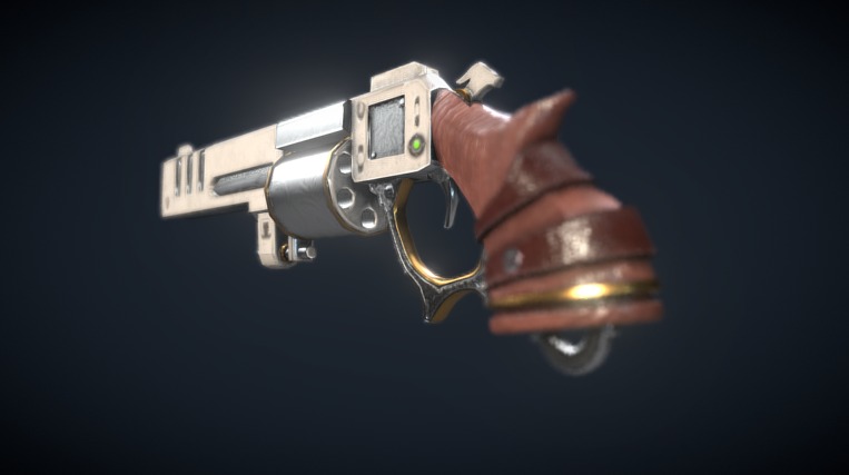 .454 Ropera luxury revolver 3d model