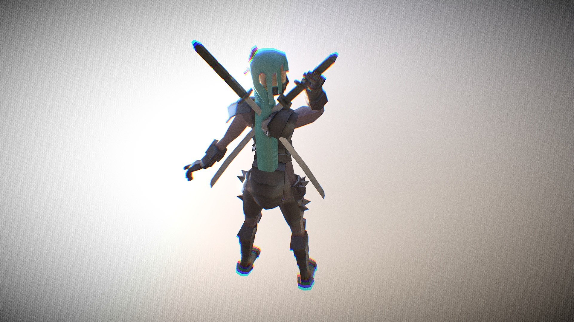 Akae | LOWPOLY CHARACTER 3d model