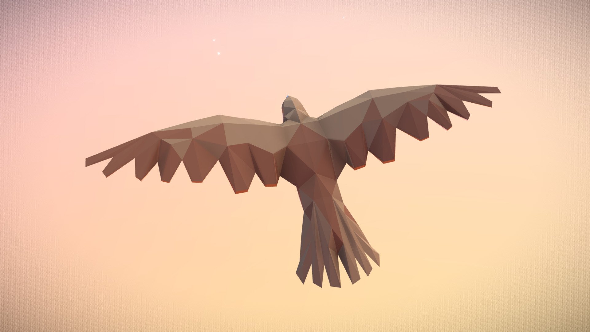 Low Poly Bird: Falcon 3d model