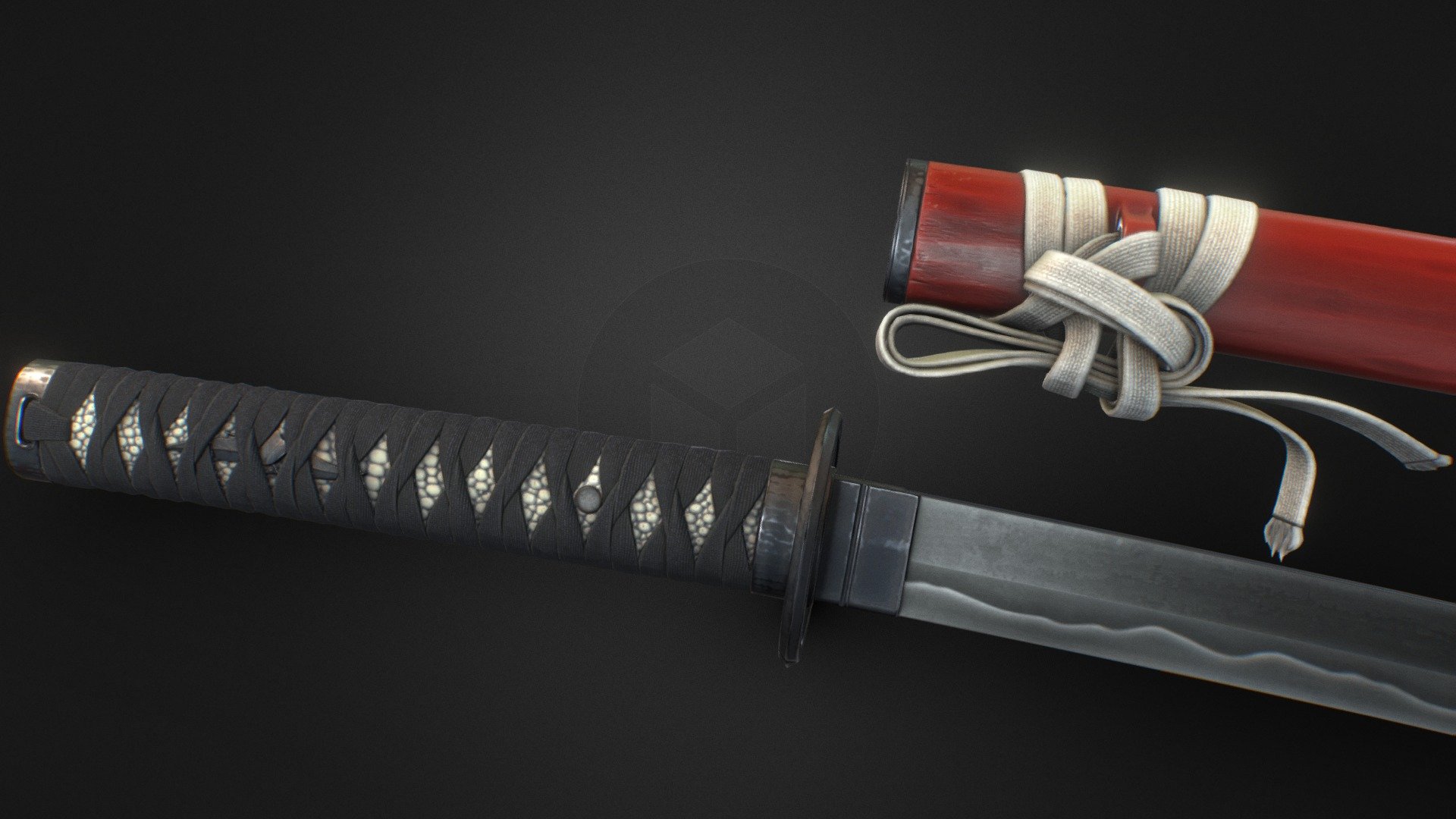 Sakabato – Reversed Blade Katana (るろうに剣心) 3d model