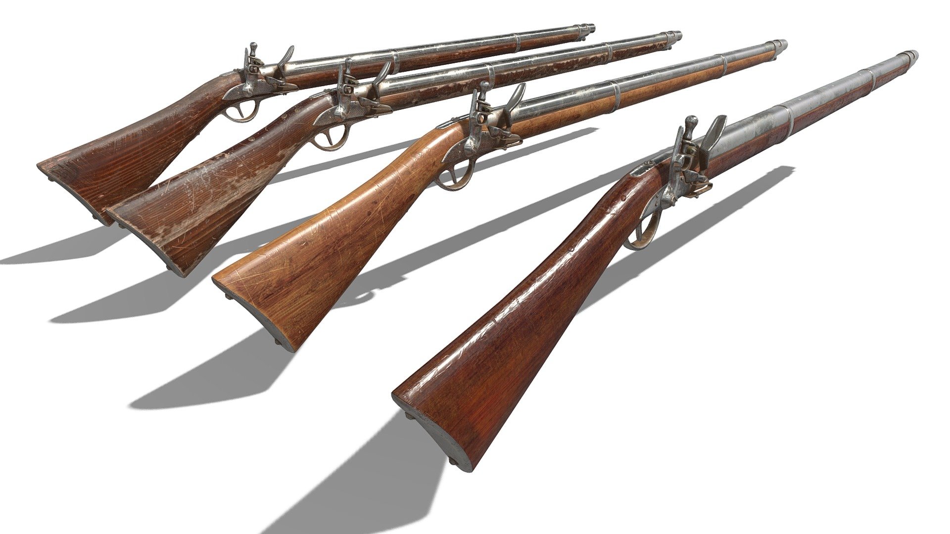 Rifles 3d model