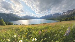 HDRI Meadow Landscape Panorama L