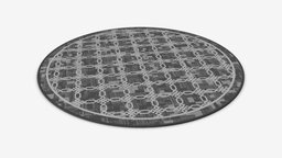 Round Patterned Bath Mat