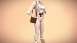 Female Stylish Retro Blazer Outfit