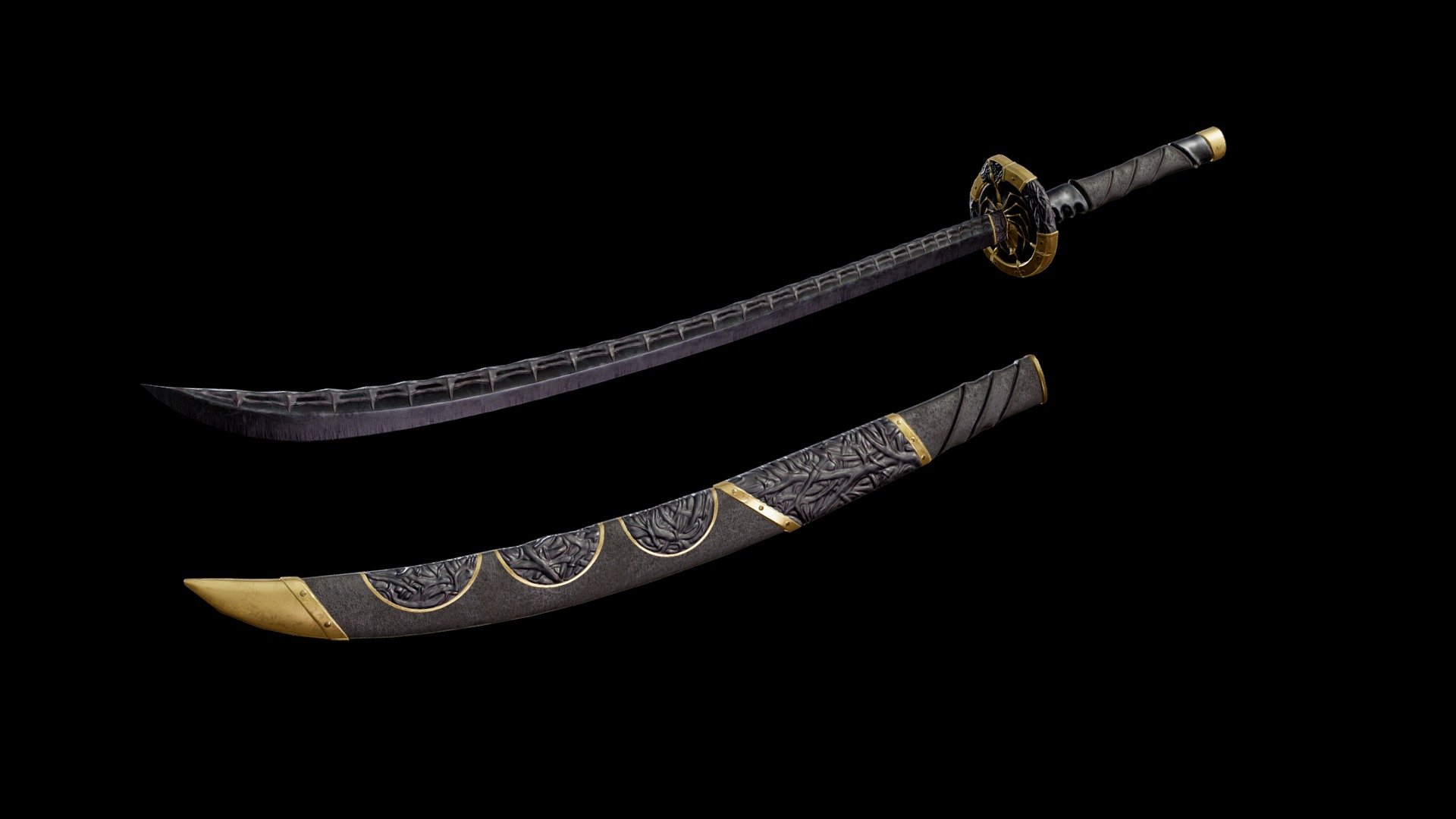 Ebony Blade 3d model