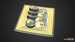 Korean Dish Rice Roll Kimbap