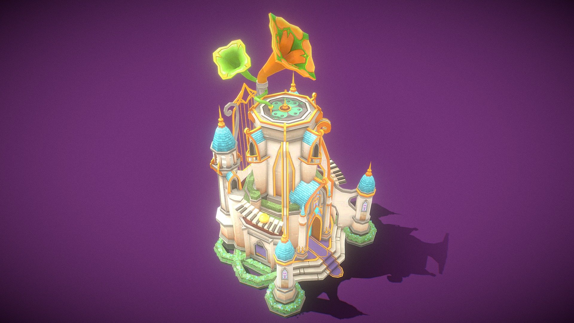 Music castle 3d model