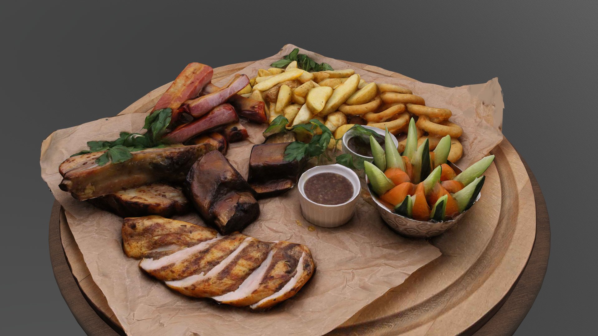 Meat Set_rebr 3d model