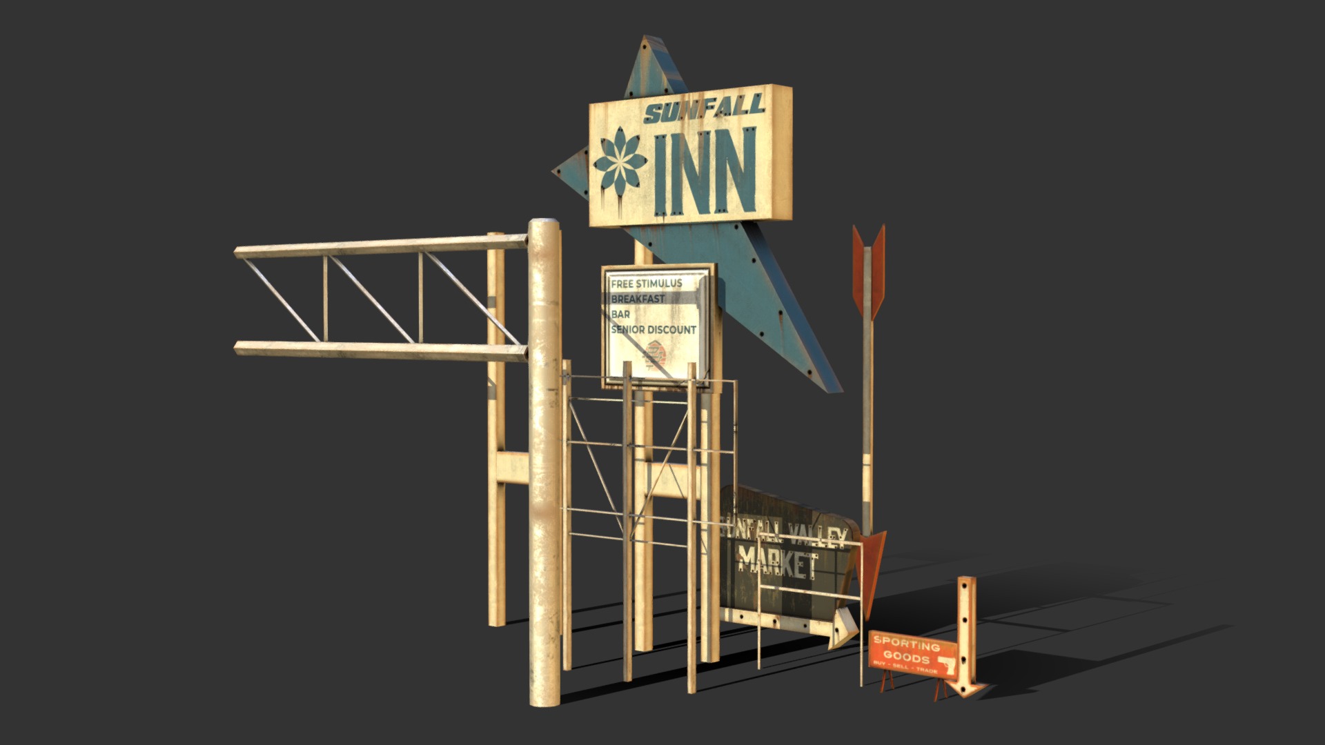 Old Signs 3d model