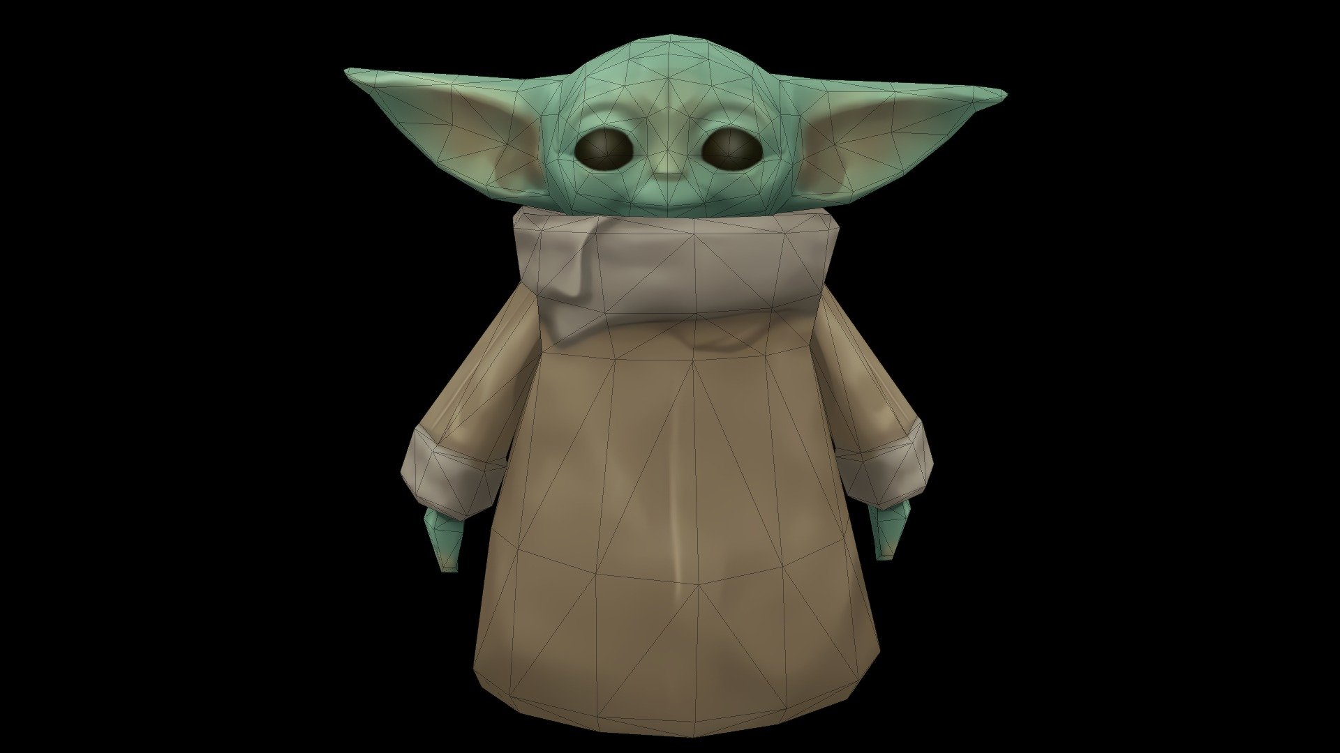 Baby Yoda (Star Wars) FREE papercraft 3d model