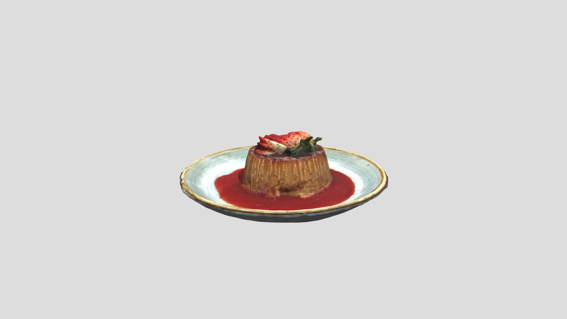 Copita Strawberry Flan 3d model