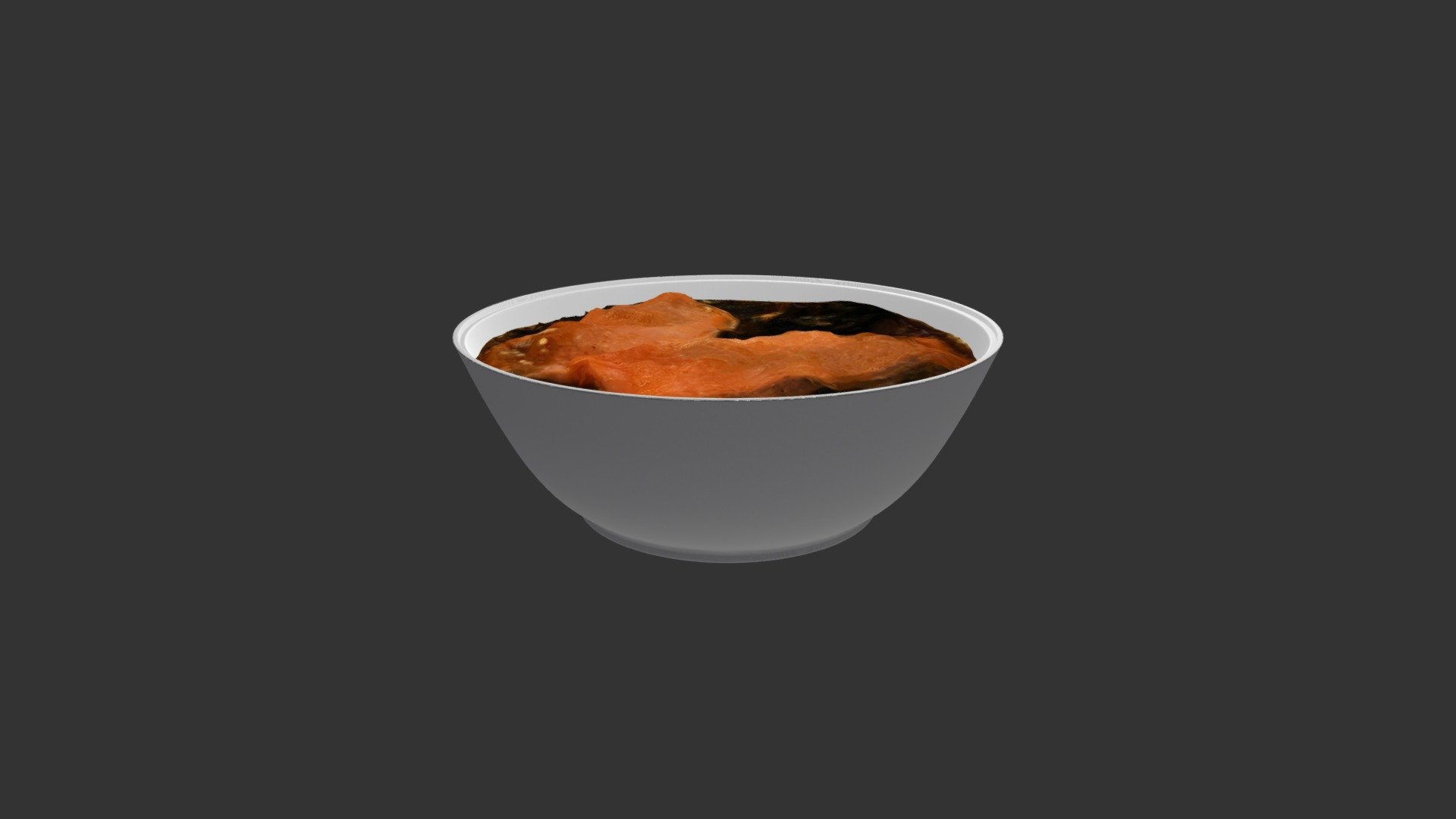 Miso Soup With Salmon 3d model