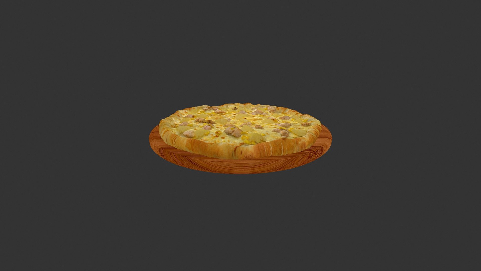 Піца Гавана (Pineapple_corn_pizza) 3d model