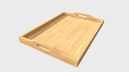 Wooden serving tray