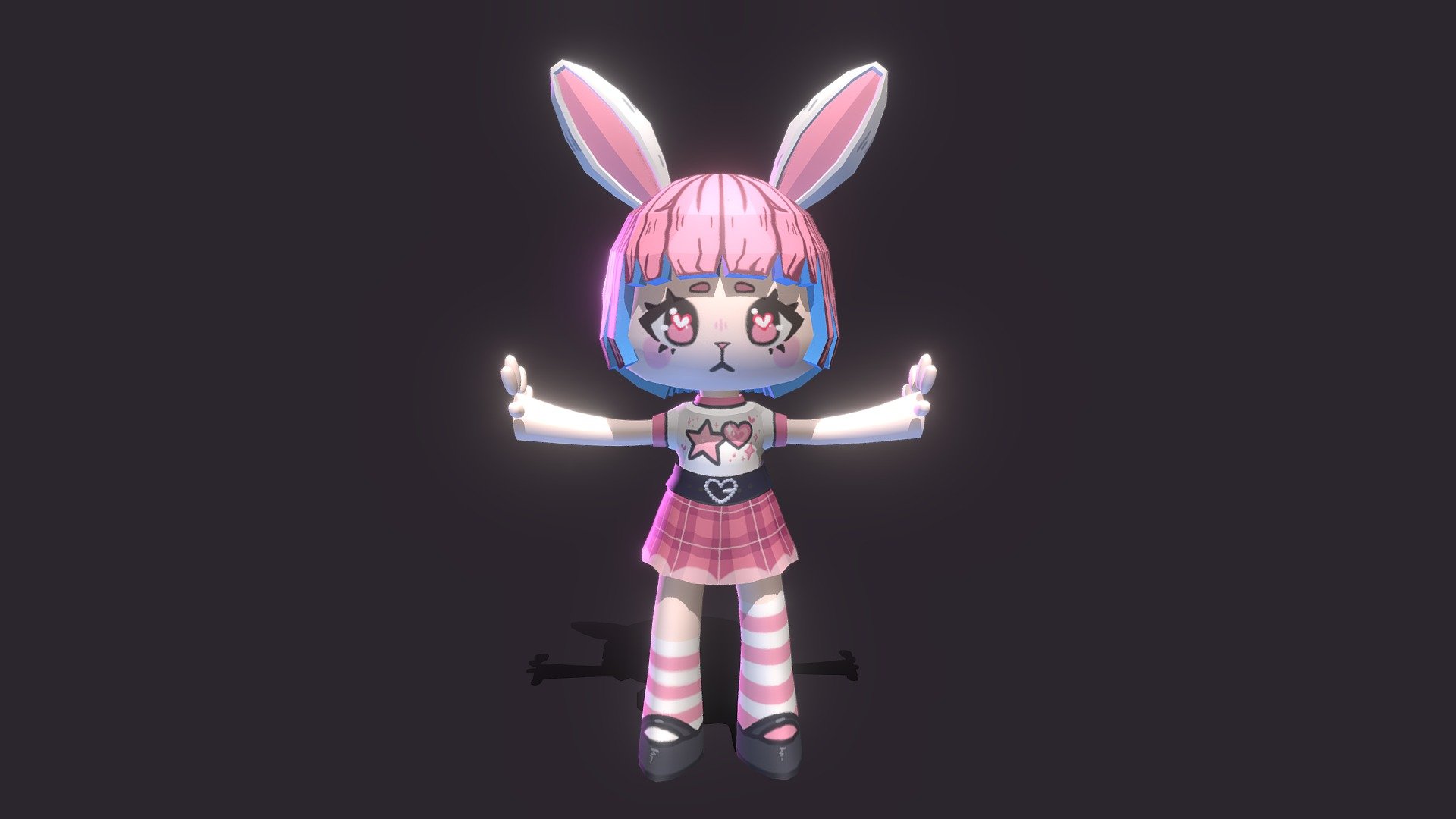 Bunny Pop Girl 3d model