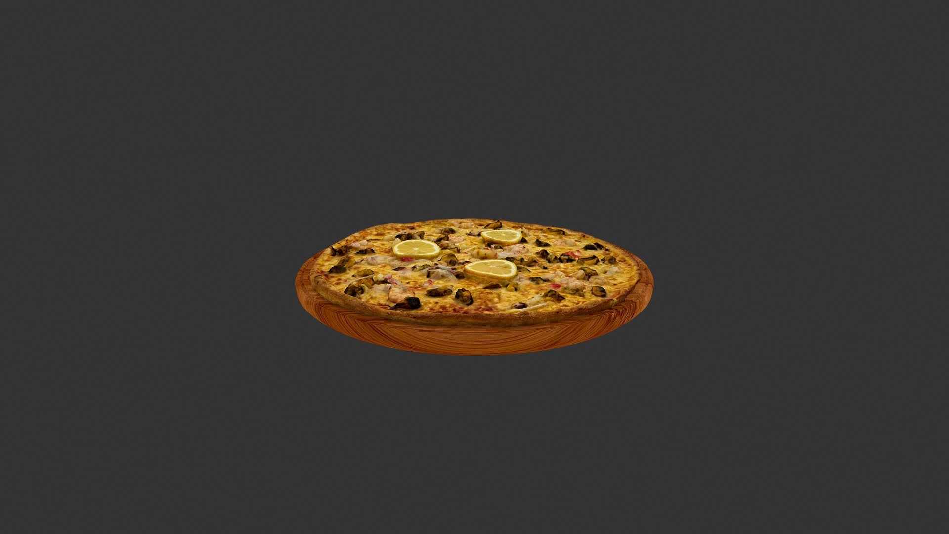 Second Mix Lemon Pizza 3d model