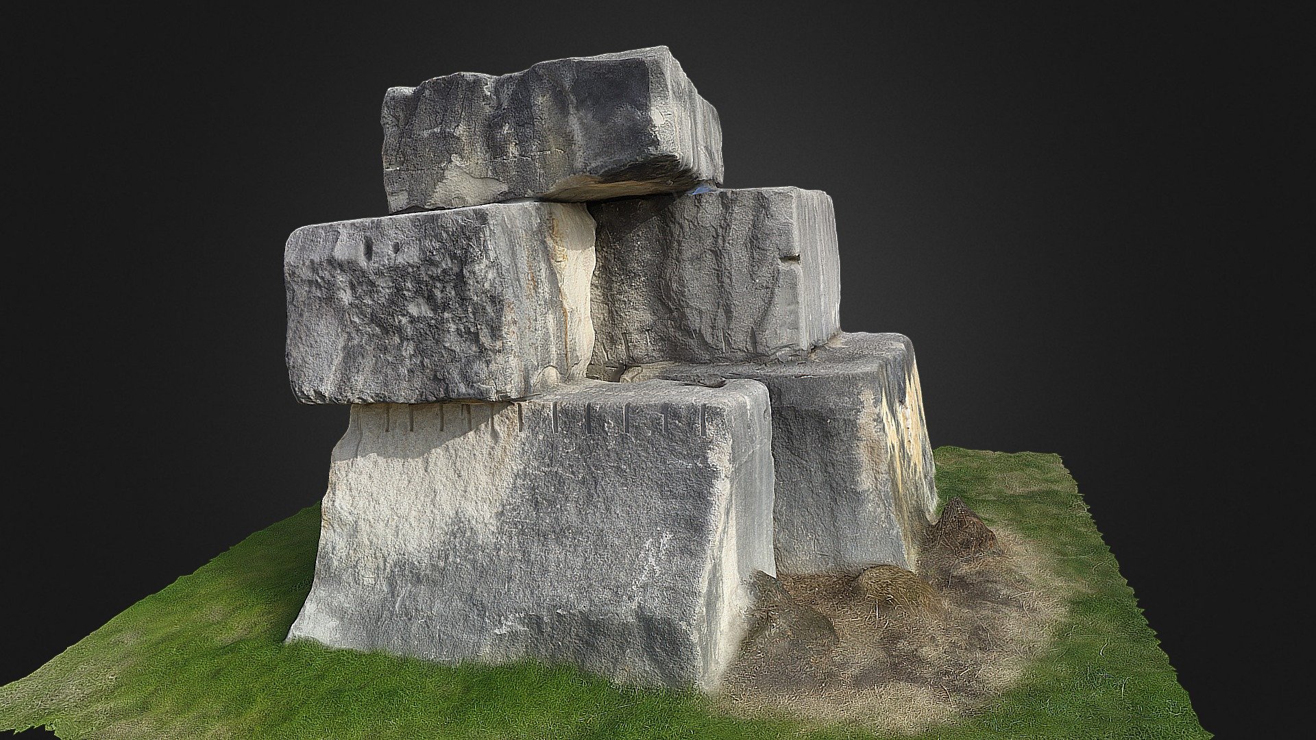 Limestones stacked 3d model