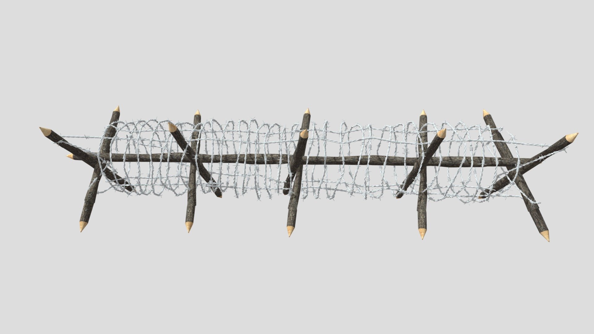 Barb Wire Obstacle 11 3d model