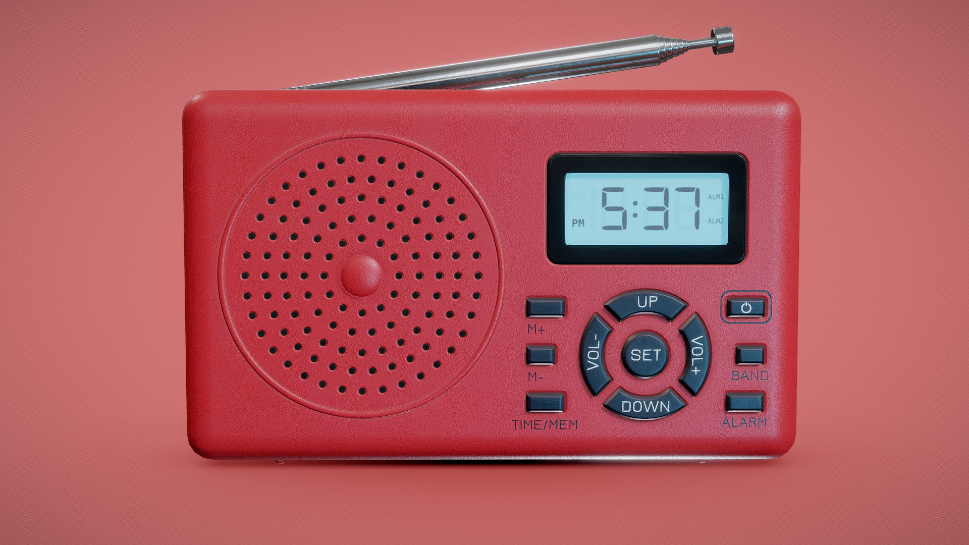 Basic Portable Radio PBR 3d model