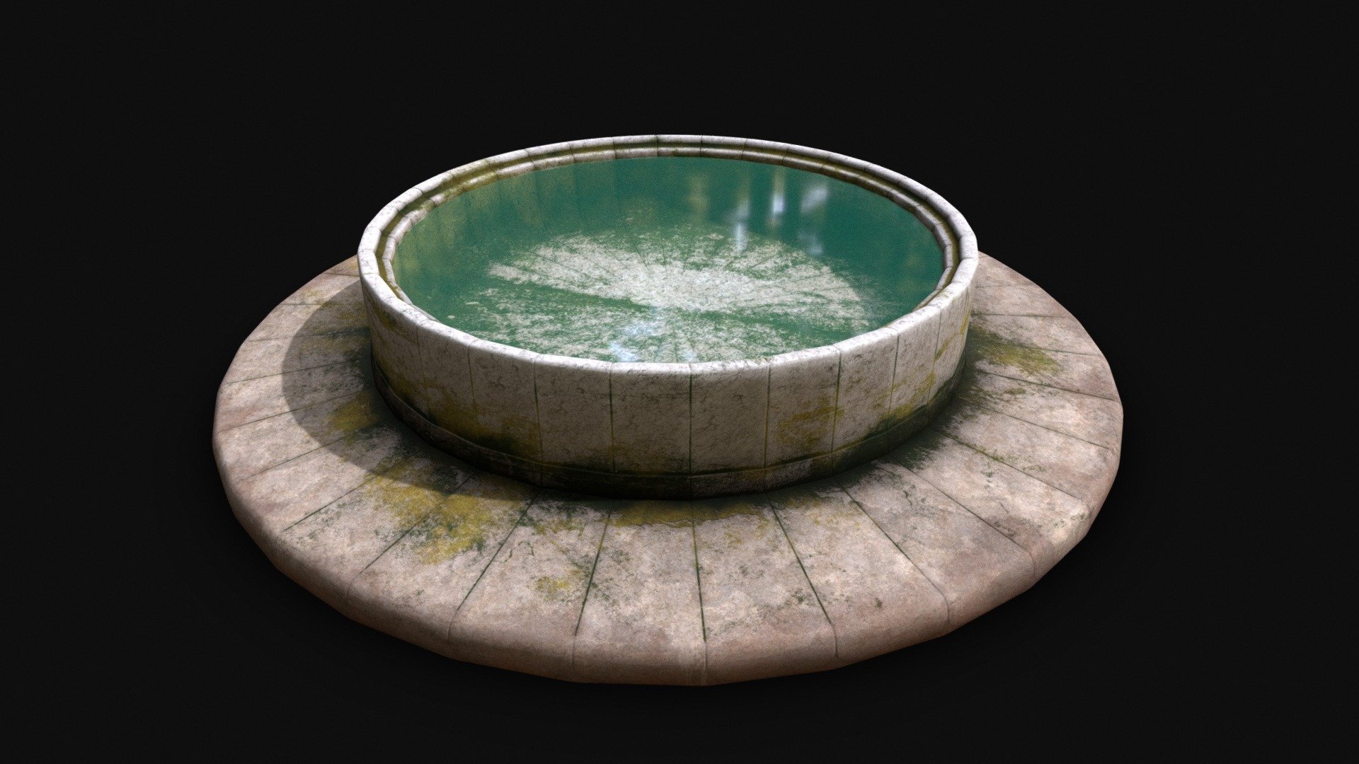 Victorian stone pond 3d model