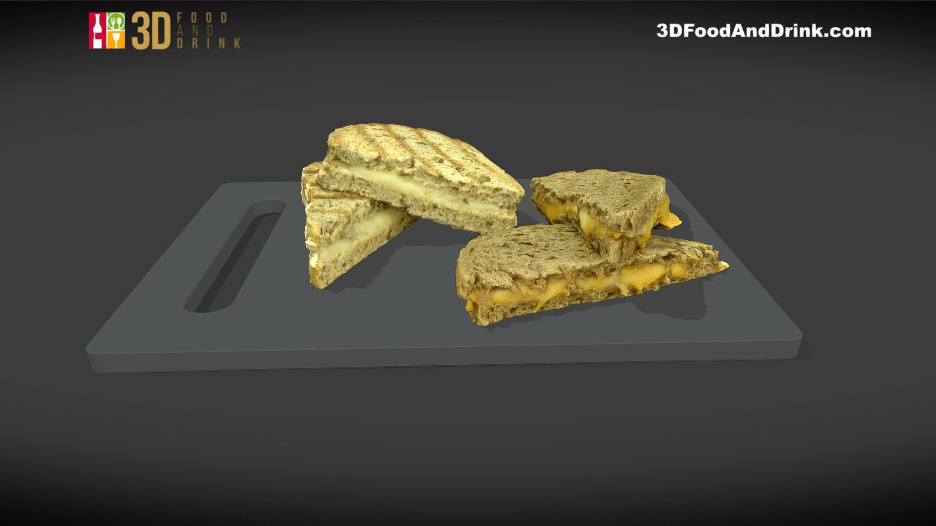 Grilled Cheese Sandwiches 3d model