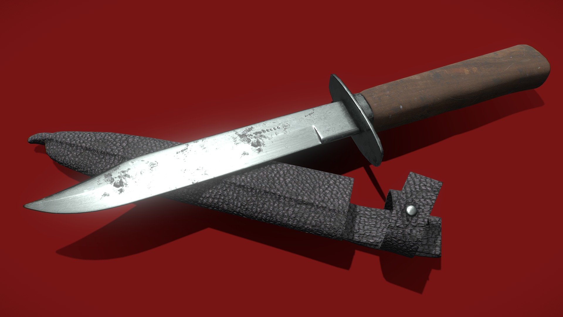 Red Army Knife 3d model