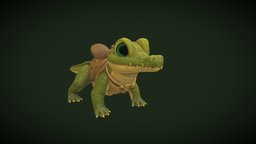 Stylized Baby crocodile