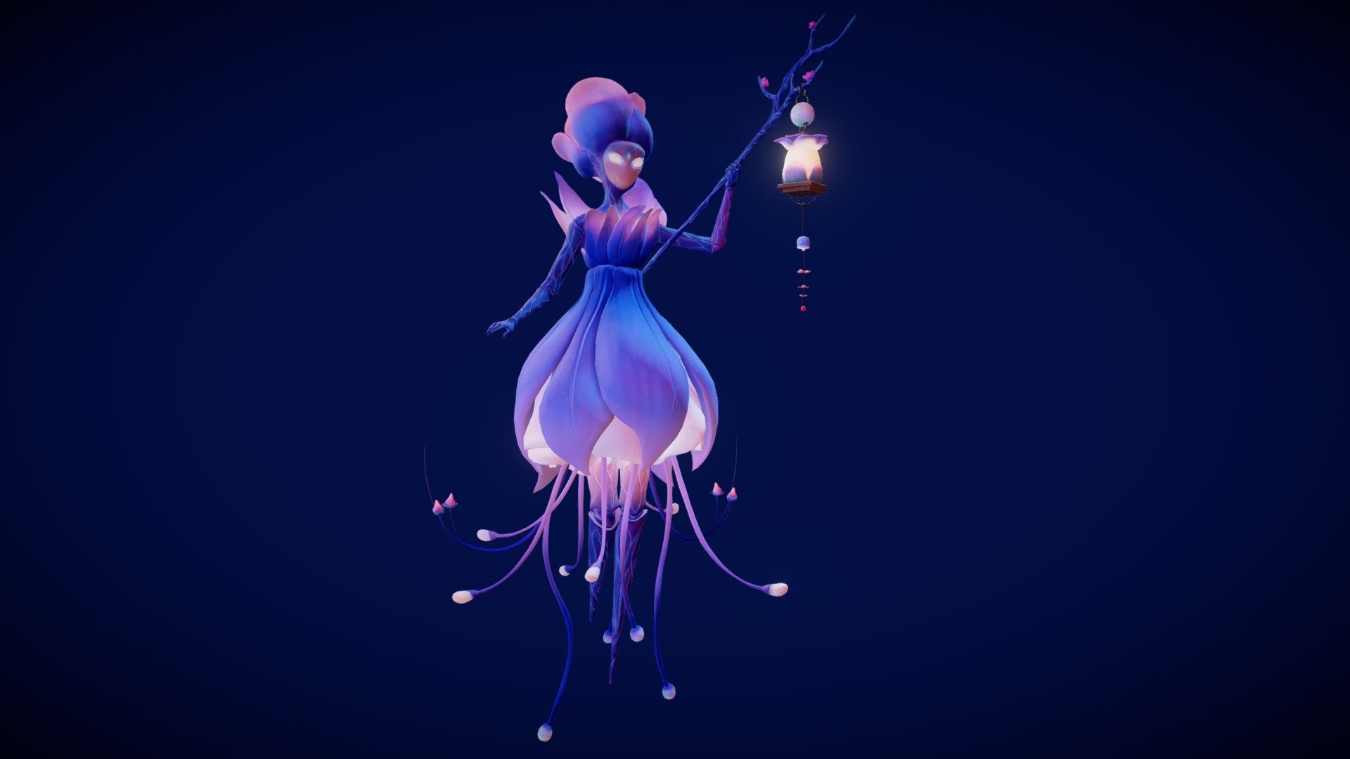 Flower Character 3d model