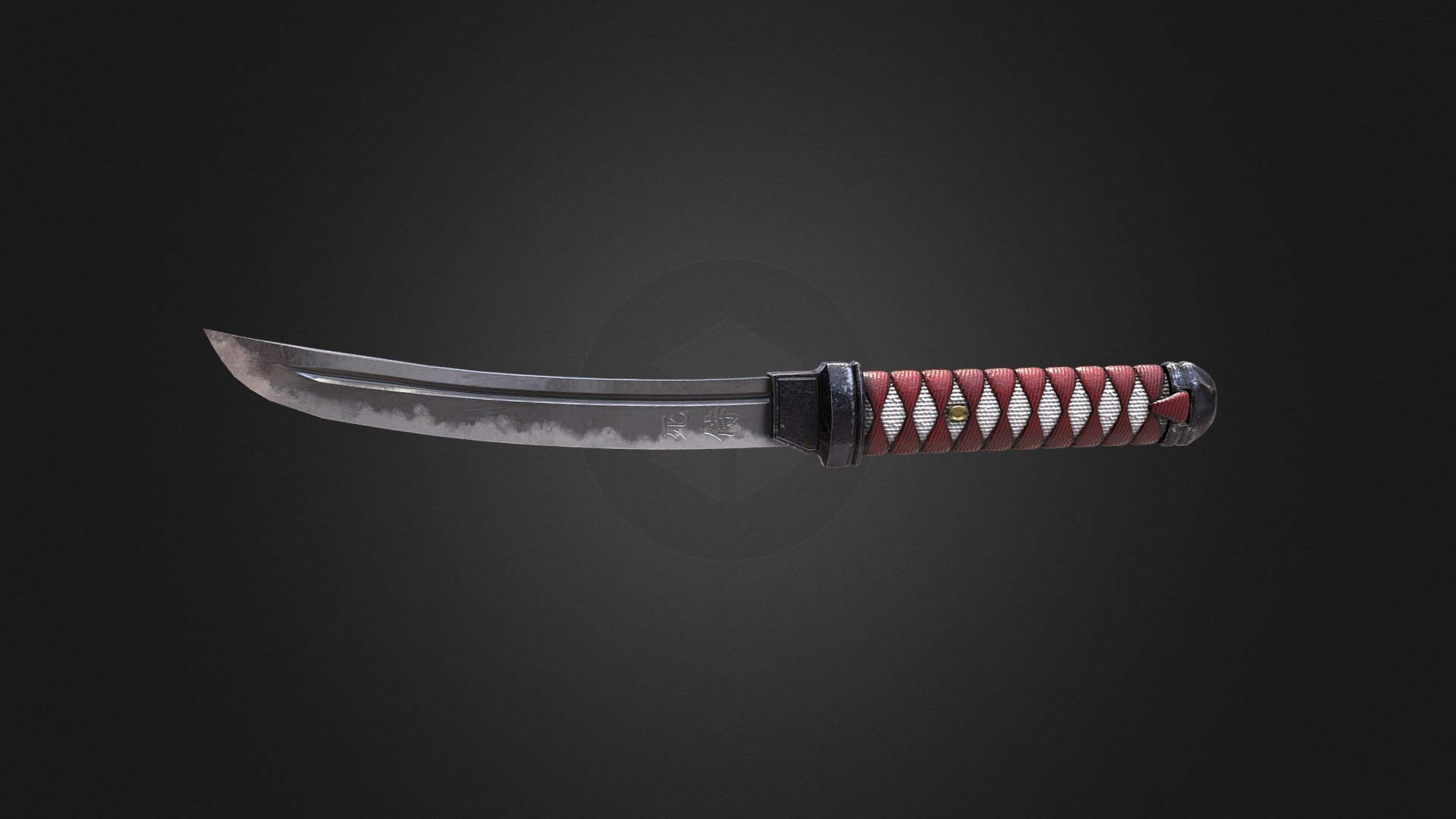 Tanto Knife Samurai (game ready asset) 3d model