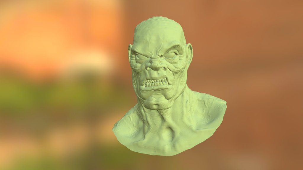 Orc Warrior (Head) 3d model