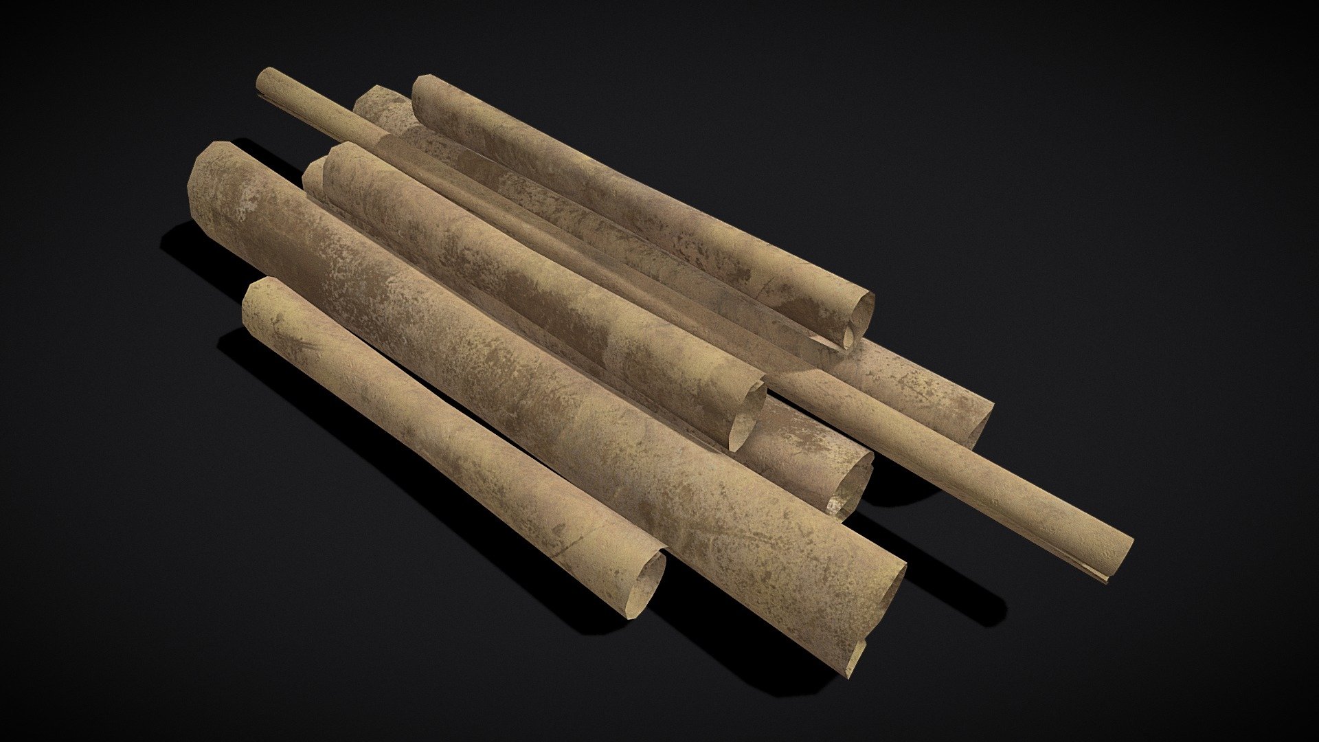 Scrolls Pile 3d model