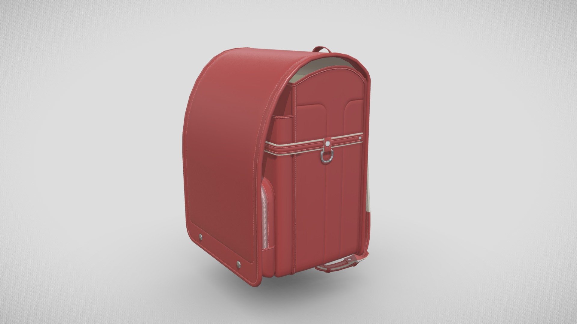 Japanese School Backpack 3d model